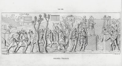 La Colonna Trajana, Trajan Sütunu by Italian School