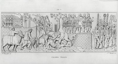 La Colonna Trajana, Trajan Sütunu by Italian School