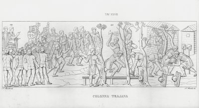 La Colonna Trajana, Trajan Sütunu by Italian School