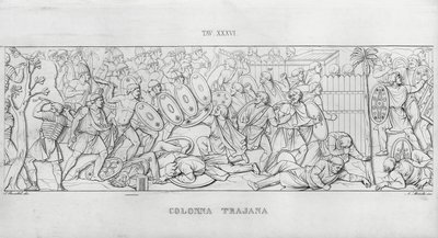 La Colonna Trajana, Trajan Sütunu by Italian School