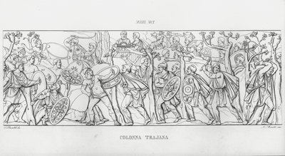 La Colonna Trajana, Trajan Sütunu by Italian School