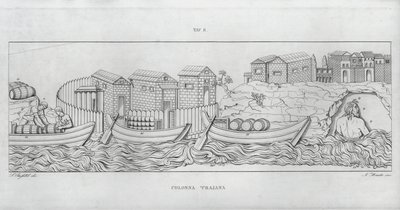 La Colonna Trajana, Trajan Sütunu by Italian School