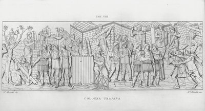 La Colonna Trajana, Trajan Sütunu by Italian School