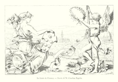 Floransa Dehası, M Claudius Popelin tarafından çizim (gravür) by Italian School