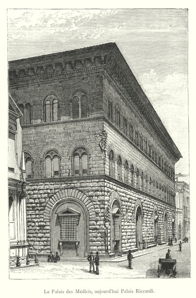 Medici Sarayı, bugün Palazzo Riccardi (gravür) by Italian School
