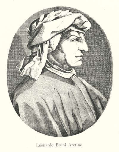 Leonardo Bruni Aretino (gravür) by Italian School
