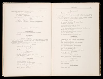 Libretto, Tosca, Giacomo Puccini, Edition Ricordi, İtalya by Italian School