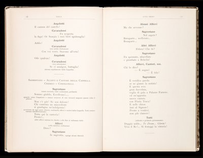 Libretto, Tosca, Giacomo Puccini, Edition Ricordi, İtalya by Italian School
