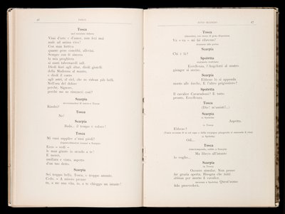 Libretto, Tosca, Giacomo Puccini, Edition Ricordi, İtalya by Italian School