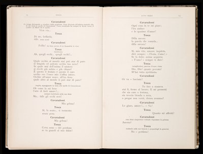Libretto, Tosca, Giacomo Puccini, Edition Ricordi, İtalya by Italian School