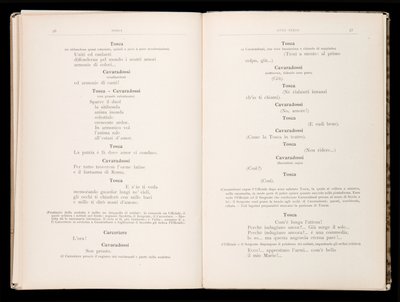 Libretto, Tosca, Giacomo Puccini, Edition Ricordi, İtalya by Italian School