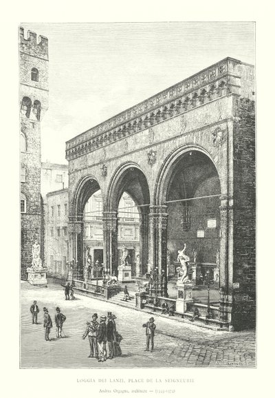 Loggia dei Lanzi, Signoria Meydanı, Andrea Orgagna, mimar by Italian School
