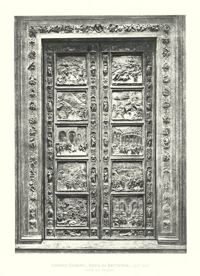 Lorenzo Ghiberti, Vaftizhane Kapısı by Italian School