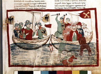 Louis IX Haçlılarıyla birlikte by Italian School