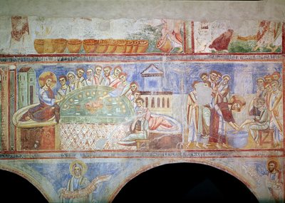 LtoR: Son Akşam Yemeği ve Mesih, orta neften, Monte Cassino Okulu