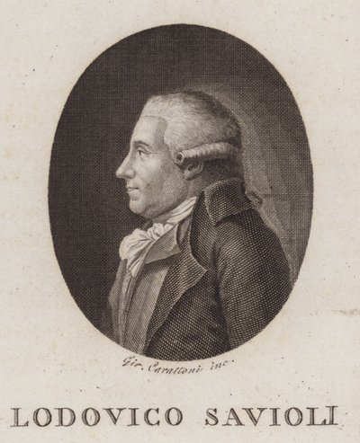 Ludovico Savioli, İtalyan şair ve tarihçi (gravür) by Italian School