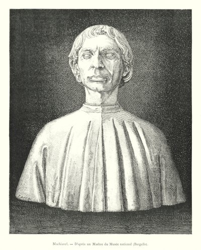 Machiavelli, Ulusal Müzeden Bir Mermerden Sonra, Bargello (gravür) by Italian School
