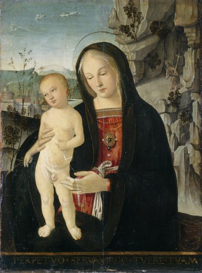 Madonna ve Çocuk, c.1500 (kavak ağacı üzerinde tempera) by Italian School