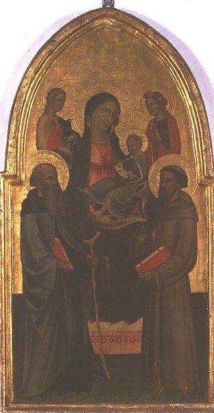 Azizler ile Madonna ve Çocuk (panelde öfke) by Italian School