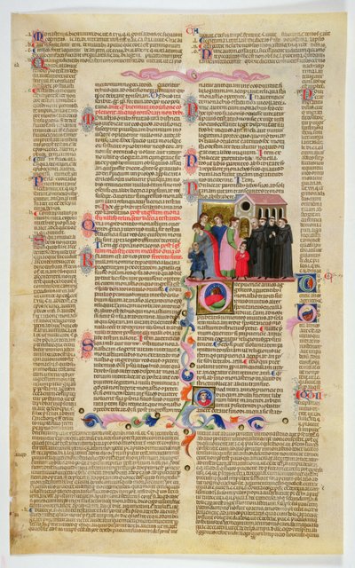 Marlay Kesme IT.9: Ebeveynleri tarafından bir manastıra getirilen iki çocuğu gösteren Gratians Decretum