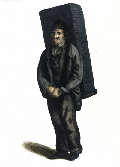 Milanese Metier: Gezici bir kömür satıcısı (veya kömür üreticisi). by Italian School