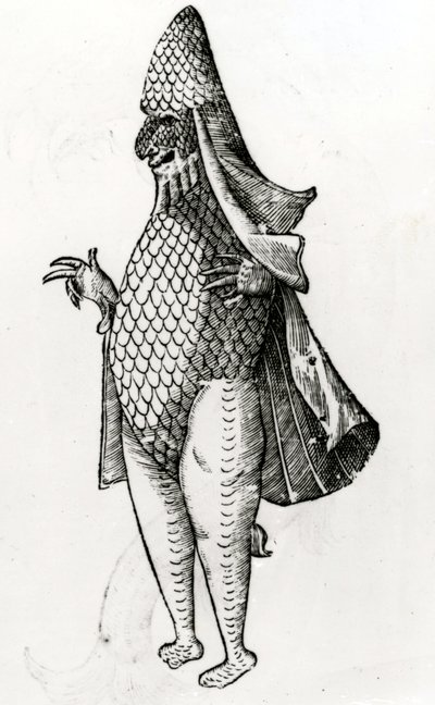 Piskoposun eğitim alışkanlıklarına atıfta bulunan Monster Marinus, 1642 by Italian School