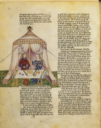 Ms.Fr 343 f.31v Sir Percival, Queste del Saint Graal