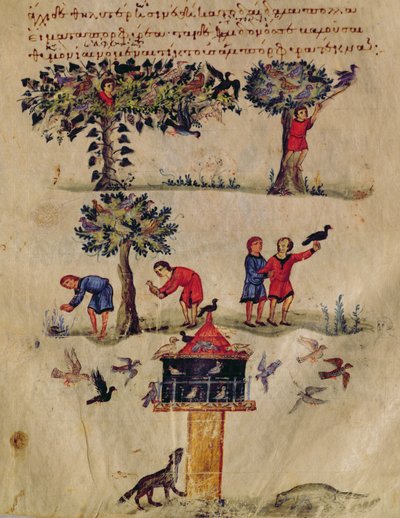 Ms Grec 479 Hunting for Birds, muhtemelen Oppian