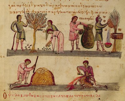 Bayan Grec 479 Tarlalarda çalışıyor, Oppian