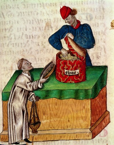 Ms Lat 993 fol.104r Tütsü satıcısı, Dioscorides