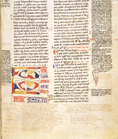 Ms. McClean 135, f.96r: 12. yüzyılın sonlarında Gratians Decretum