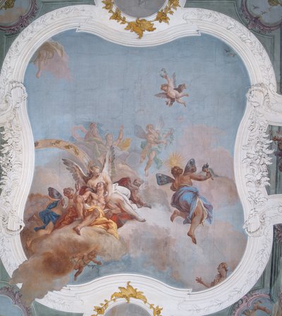 Zodyak ile Mitolojik Sahne (fresk) by Italian School