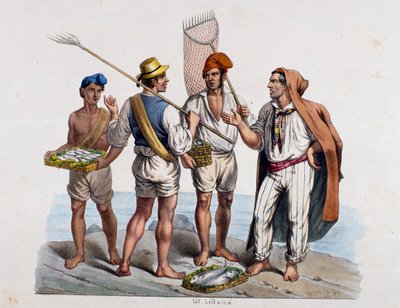 Napolili balıkçılar, İtalya by Italian School