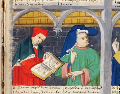 Asilzade ve açık bir kitap tutan avukat by Italian School