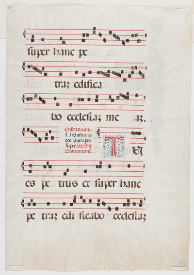 Bir dua veya koro kitabından sayfa, Kuzey İtalya, 15. yüzyılın ilk yarısı (parşömen üzerine mürekkep) (ayrıca bkz. 499212) by Italian School