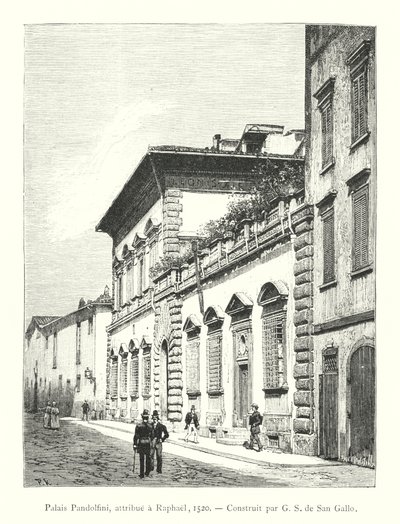Raphael'e atfedilen Pandolfini Sarayı by Italian School