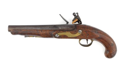 Ağır ejderhalar için desen 1796 çakmaklı tabanca, ramrod borusu ve Ordnance desen kilidi ile varyasyon, c.1800 (tabanca, çakmaklı, desen 1796 ağır ejderha) by Italian School