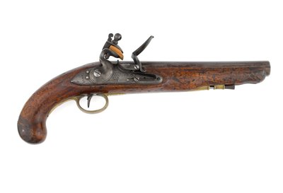 Ağır ejderhalar için desen 1796 çakmaklı tabanca, ramrod borusu ve Ordnance desen kilidi ile varyasyon, c.1800 (tabanca, çakmaklı, desen 1796 ağır ejderha) by Italian School