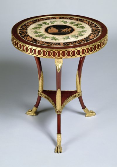 Ayaklı masa, 1804-14 (yaldızlı ahşap) by Italian School