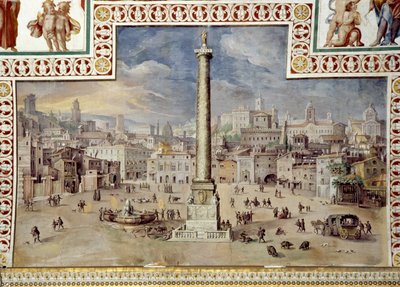 Piazza Colonna, Roma by Italian School