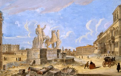 Monte Cavallo Meydanı by Italian School