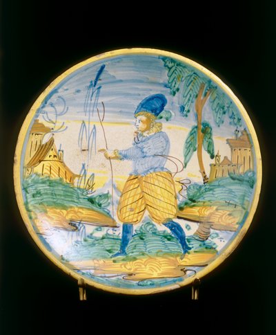 Genç figürlü tabak, Montelupo üretimi by Italian School