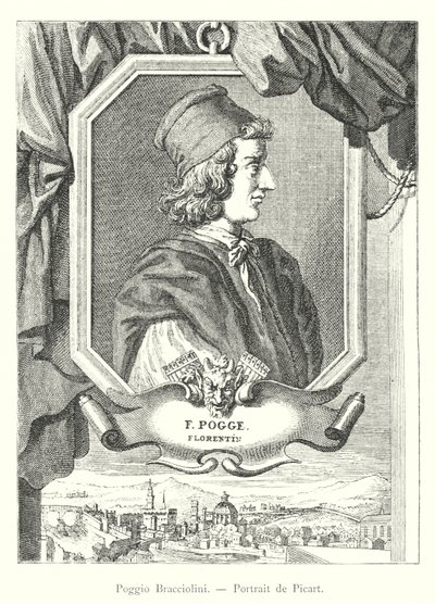 Poggio Bracciolini, Portre de Picart (gravür) by Italian School