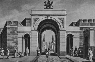 Pompeii: Porta Ercolana (taş) by Italian School