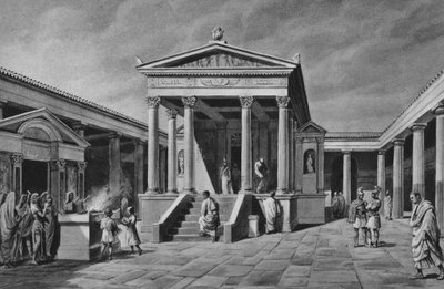 Pompeii: İsis Tapınağı (lito) by Italian School