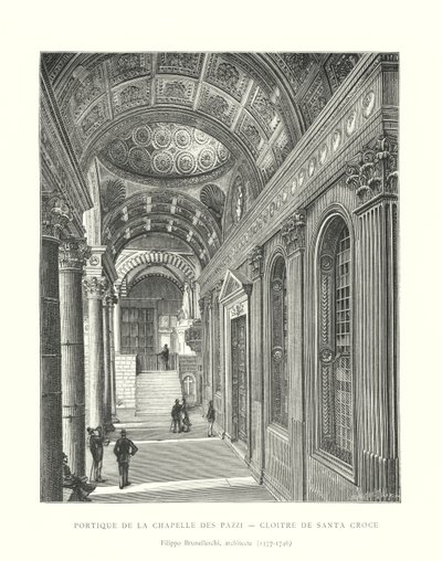 Pazzi Şapeli Portikosu, Santa Croce Manastırı, Filippo Brunelleschi, mimar by Italian School