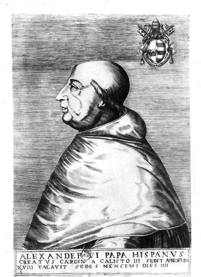 Papa Alexander VI (1492-1503) portresi 16.-17. yüzyıl by Italian School