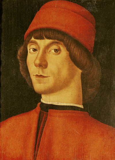 Bir Genç Adamın Portresi (tuval üzerine yağlı boya) by Italian School