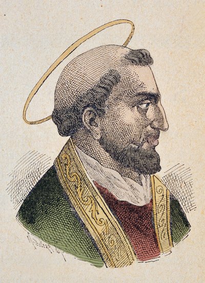 Papa Evariste'nin Portresi (Evaristus veya Evaristo I) Ier (97-107) by Italian School