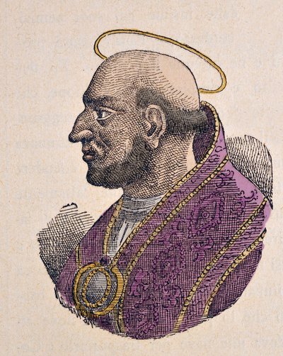 Papa Martin Ier'in Portresi (Martinus I veya Martino) (649-655) by Italian School